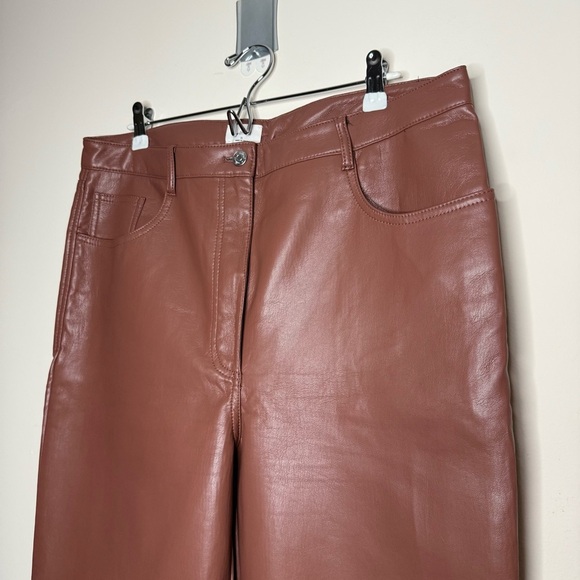 ARITZIA Melina Cognac Vegan Leather Pants - Picture 7 of 12